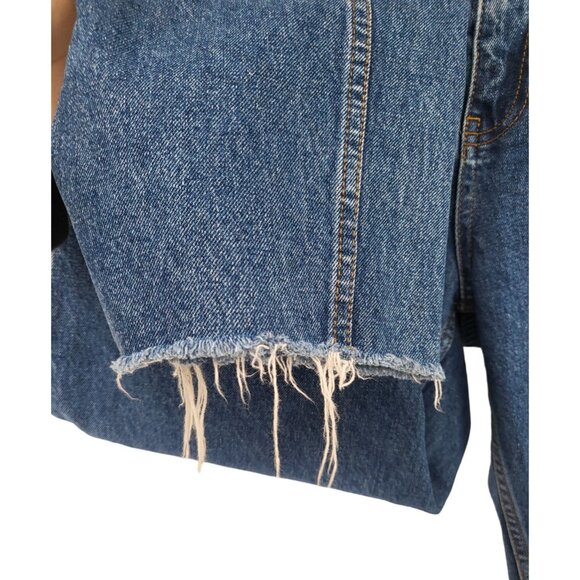 Free People High-Waist Crop Raw Hem Denim Jeans Size 30x25 - Picture 7 of 8